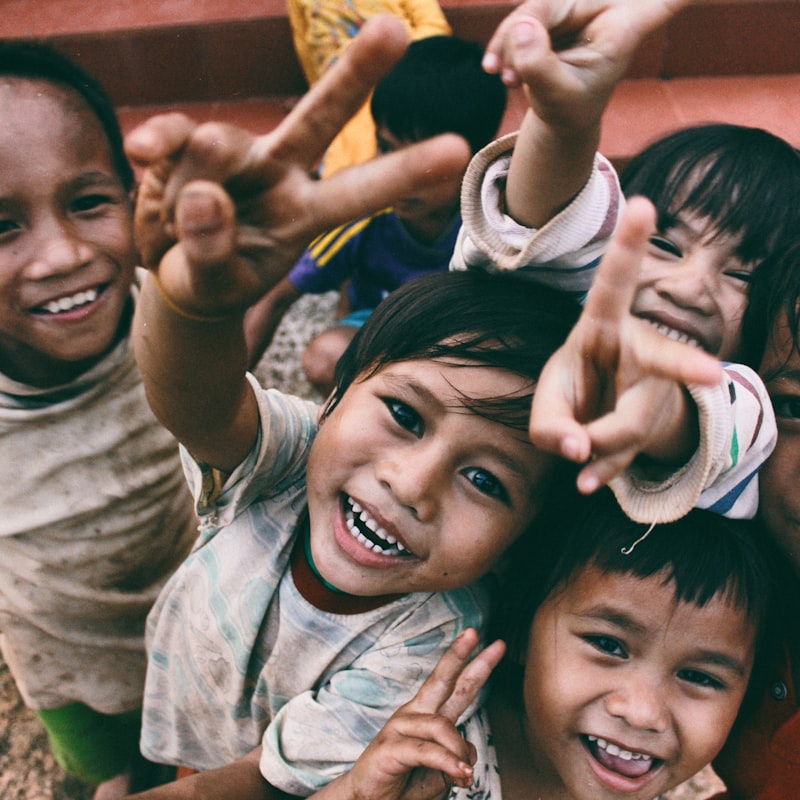 Children laughing